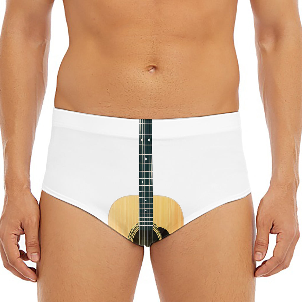 Acoustic Guitar Print Men's Triangle Swim Briefs