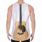 Acoustic Guitar Print Men's Velvet Tank Top