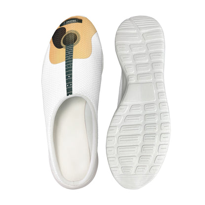 Acoustic Guitar Print Mesh Casual Shoes