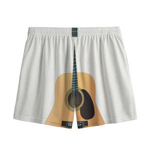 Acoustic Guitar Print Mesh Shorts