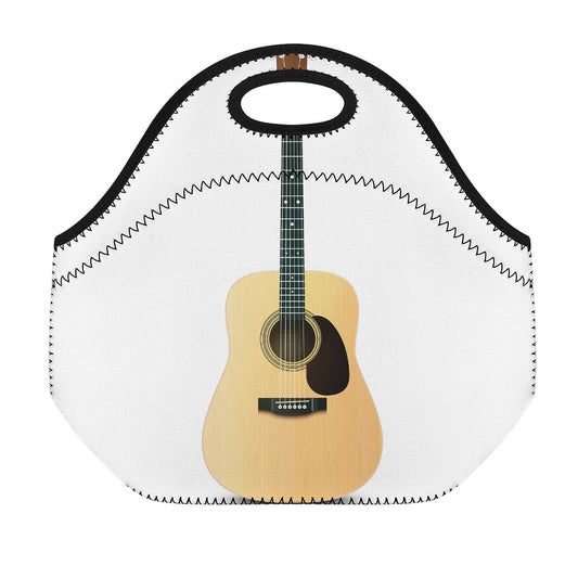 Acoustic Guitar Print Neoprene Lunch Bag