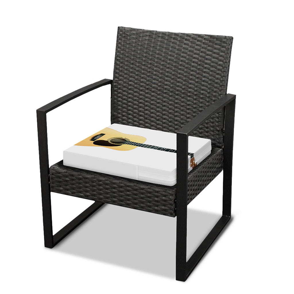 Acoustic Guitar Print Outdoor Seat Cushion Cover
