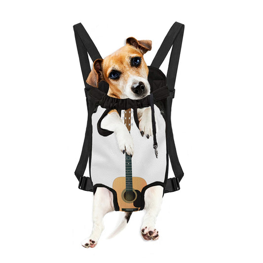 Acoustic Guitar Print Pet Carrier Backpack
