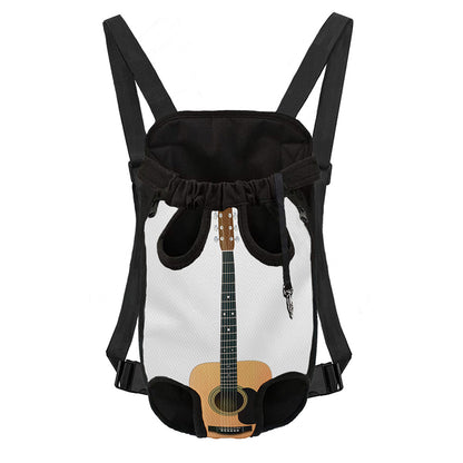 Acoustic Guitar Print Pet Carrier Backpack