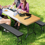 Acoustic Guitar Print Picnic Table Cover