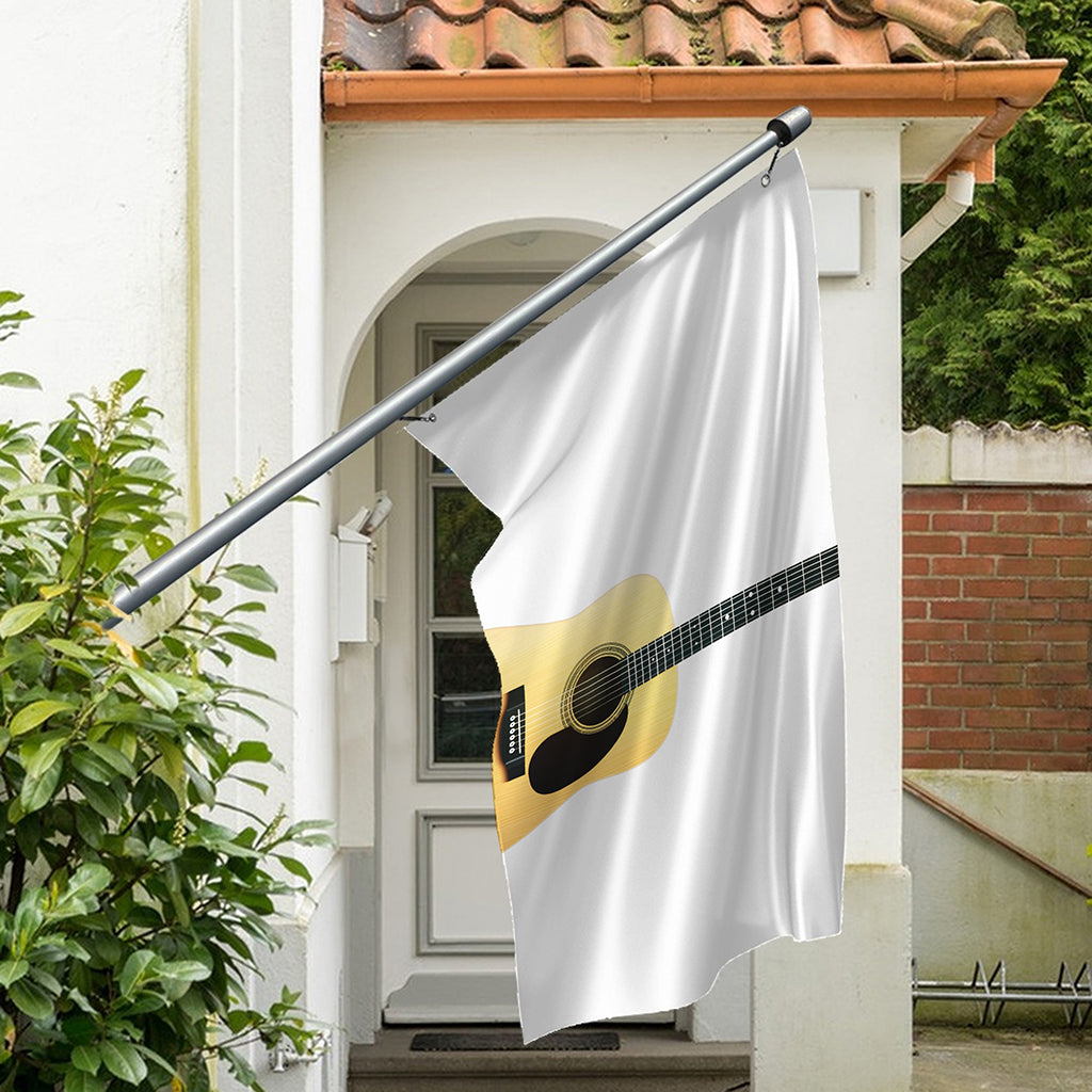 Acoustic Guitar Print Polyester Flag