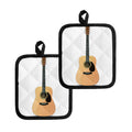 Acoustic Guitar Print Pot Holders
