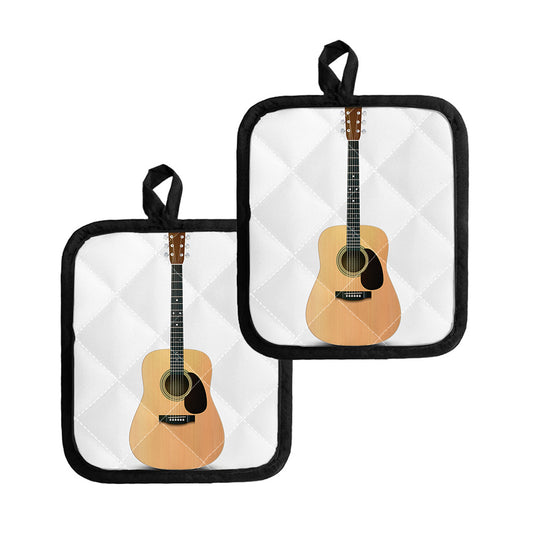 Acoustic Guitar Print Pot Holders
