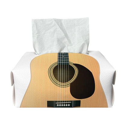 Acoustic Guitar Print Rectangle Tissue Box Cover