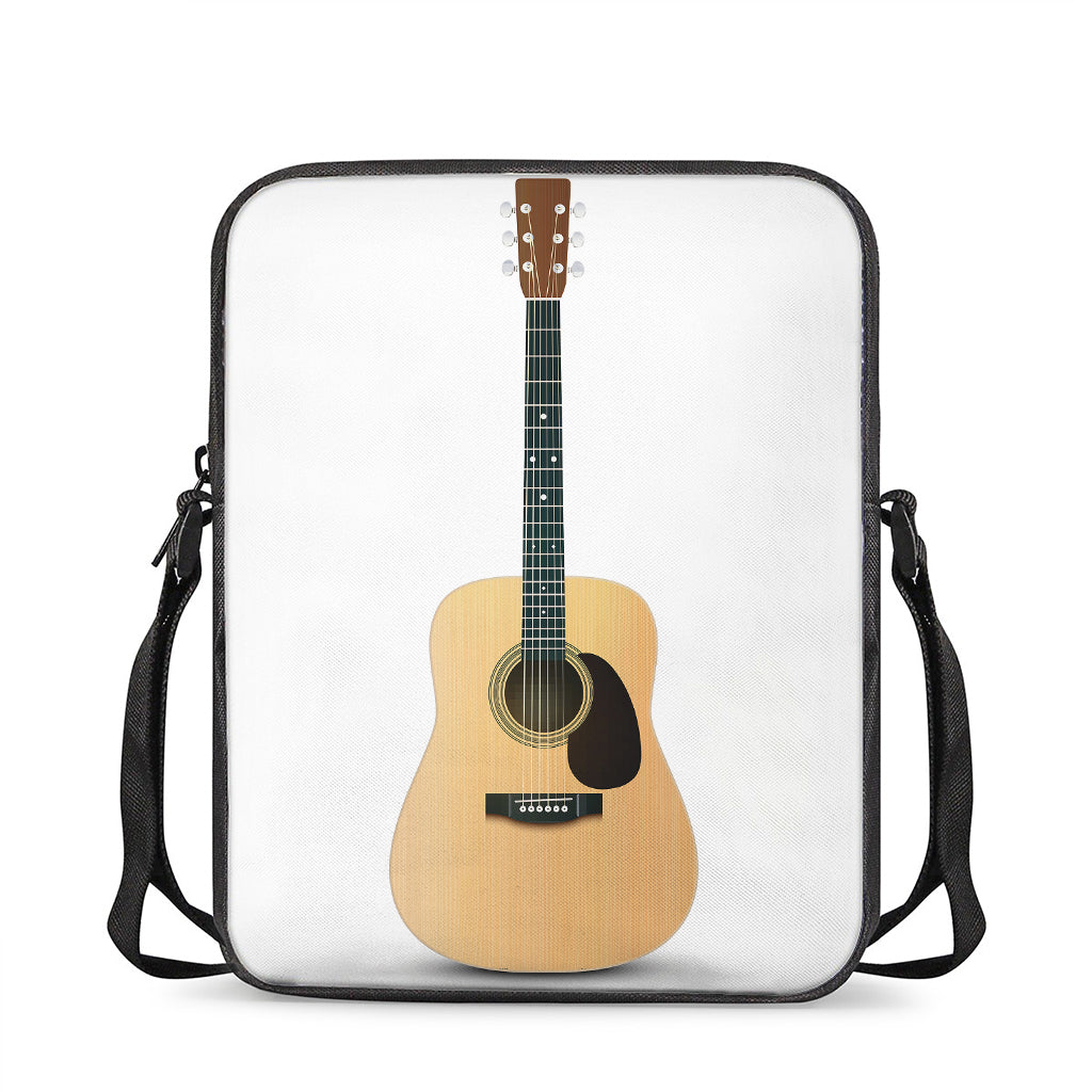 Acoustic Guitar Print Rectangular Crossbody Bag