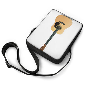 Acoustic Guitar Print Rectangular Crossbody Bag