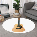 Acoustic Guitar Print Round Rug