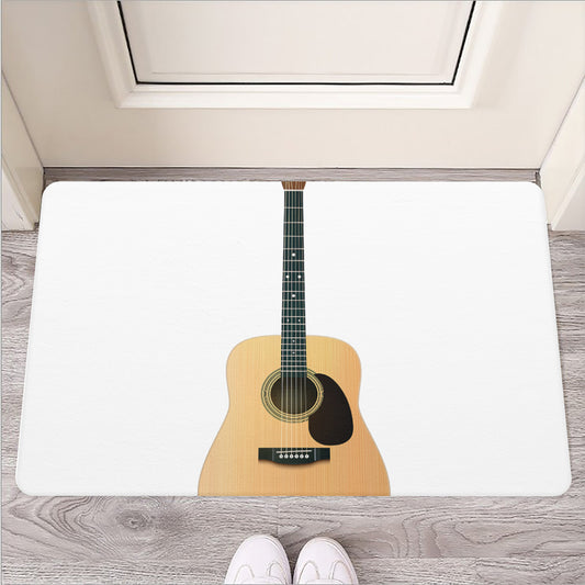 Acoustic Guitar Print Rubber Doormat