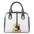 Acoustic Guitar Print Shoulder Handbag