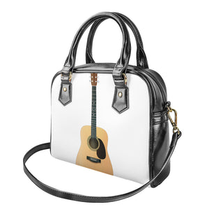 Acoustic Guitar Print Shoulder Handbag