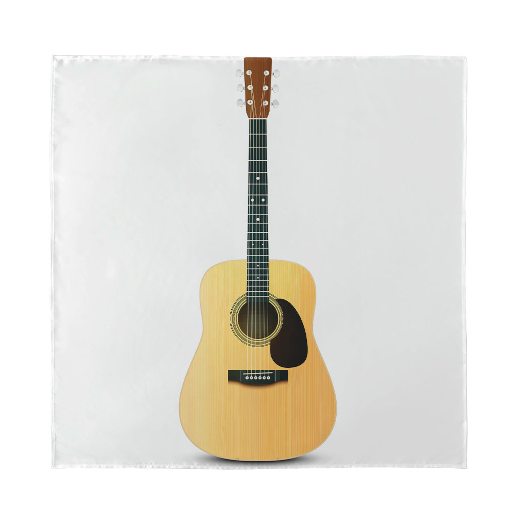 Acoustic Guitar Print Silk Bandana