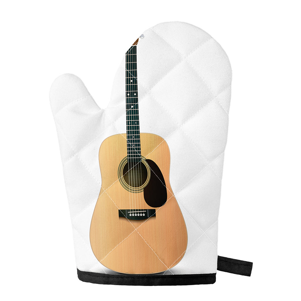 Acoustic Guitar Print Single Oven Mitt