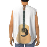 Acoustic Guitar Print Sleeveless Baseball Jersey