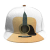 Acoustic Guitar Print Snapback Cap