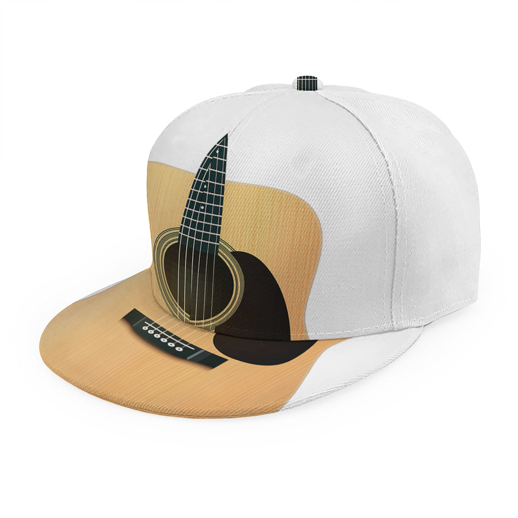 Acoustic Guitar Print Snapback Cap