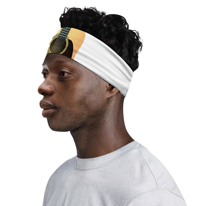Acoustic Guitar Print Sports Headband