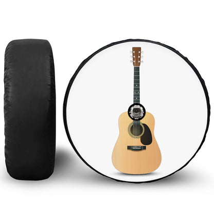 Acoustic Guitar Print Tire Cover With Camera Hole