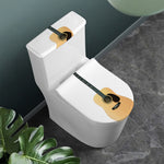 Acoustic Guitar Print Toilet Lid And Tank Cover Set