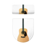 Acoustic Guitar Print Toilet Lid And Tank Cover Set