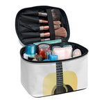 Acoustic Guitar Print Travel Makeup Bag