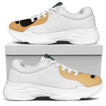 Acoustic Guitar Print White Chunky Shoes