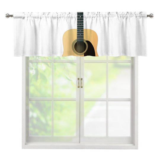 Acoustic Guitar Print Window Valance