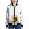 Acoustic Guitar Print Women's Bomber Jacket