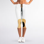 Acoustic Guitar Print Women's Capri Leggings
