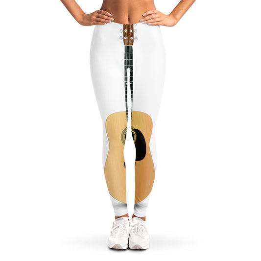 Acoustic Guitar Print Women's Leggings