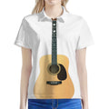 Acoustic Guitar Print Women's Polo Shirt