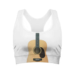 Acoustic Guitar Print Women's Sports Bra
