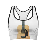 Acoustic Guitar Print Women's Sports Bra