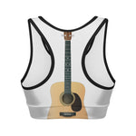 Acoustic Guitar Print Women's Sports Bra