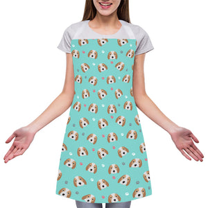 Adorable Beagle Puppy Pattern Print Adjustable Apron