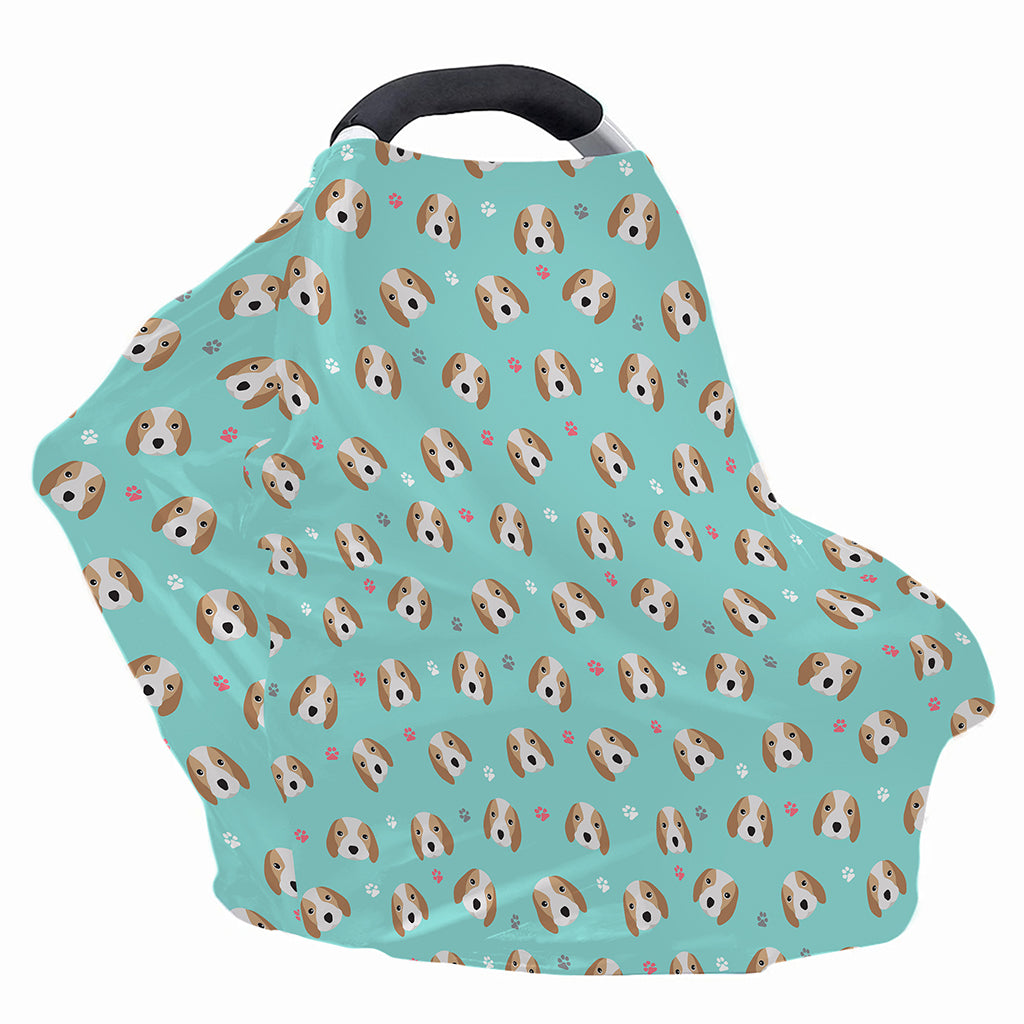 Adorable Beagle Puppy Pattern Print Baby Seat Cover