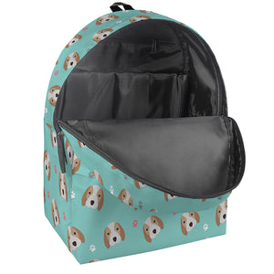 Adorable Beagle Puppy Pattern Print Backpack