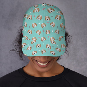 Adorable Beagle Puppy Pattern Print Baseball Cap