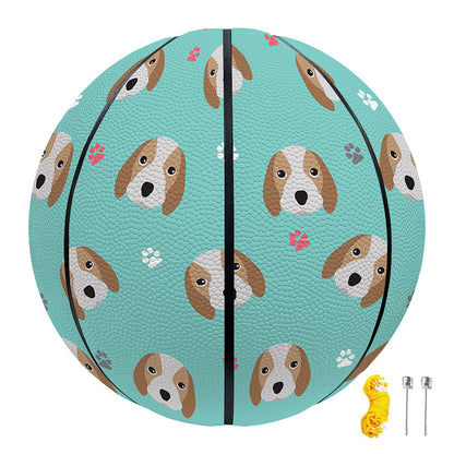 Adorable Beagle Puppy Pattern Print Basketball