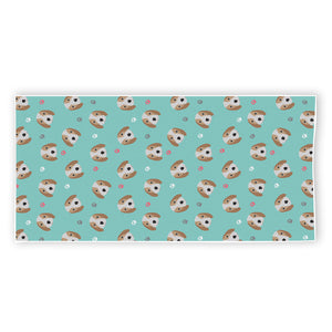 Adorable Beagle Puppy Pattern Print Beach Towel