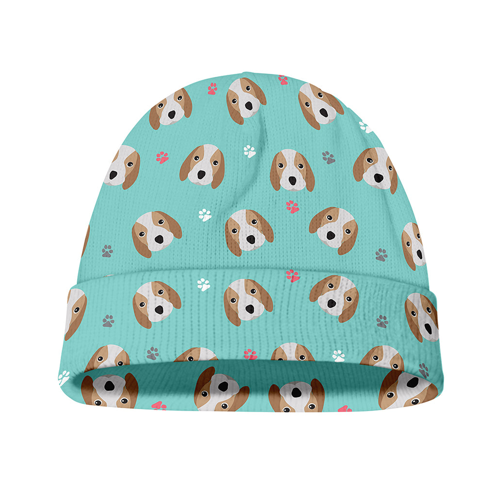 Adorable Beagle Puppy Pattern Print Beanie