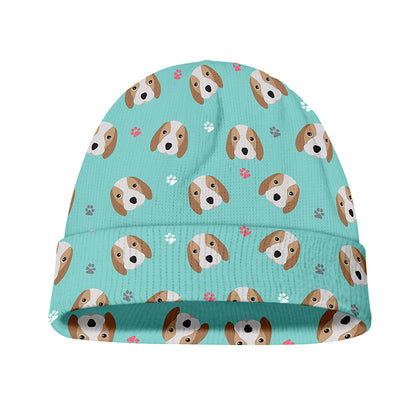 Adorable Beagle Puppy Pattern Print Beanie