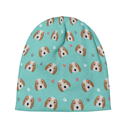 Adorable Beagle Puppy Pattern Print Beanie
