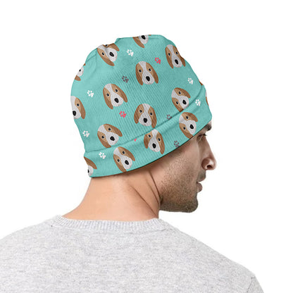 Adorable Beagle Puppy Pattern Print Beanie