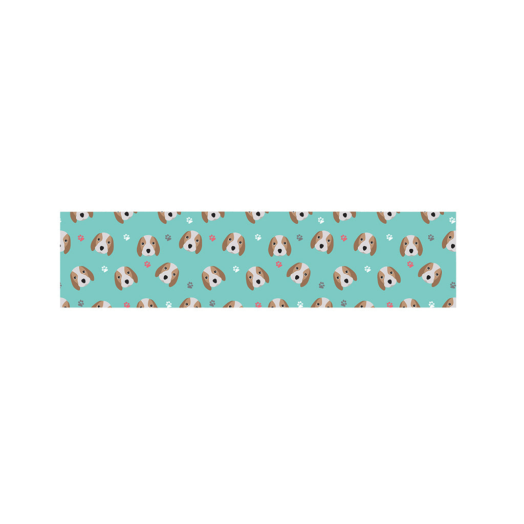 Adorable Beagle Puppy Pattern Print Bed Runner