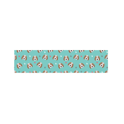 Adorable Beagle Puppy Pattern Print Bed Runner